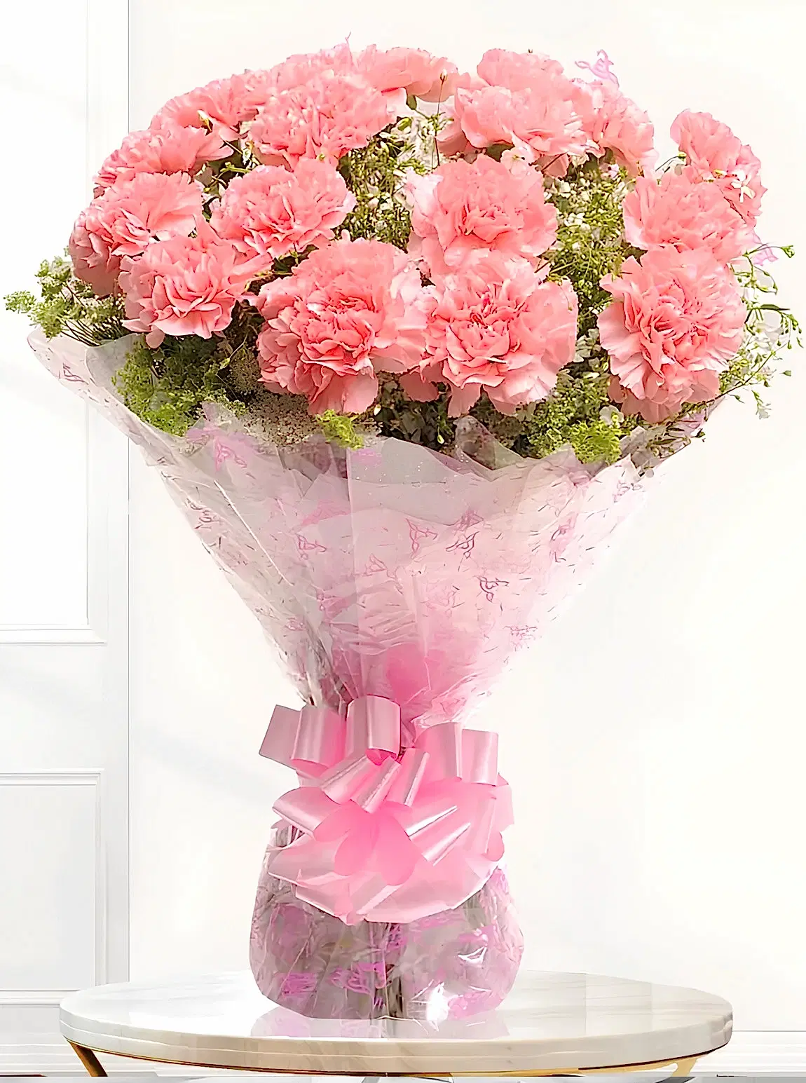 Büyük Boy Pembe Karanfil Buketi