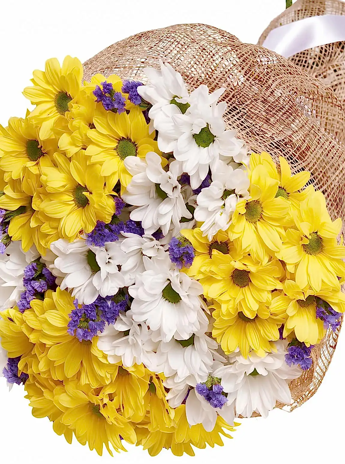 Sarı ve Beyaz Papatya Buketi