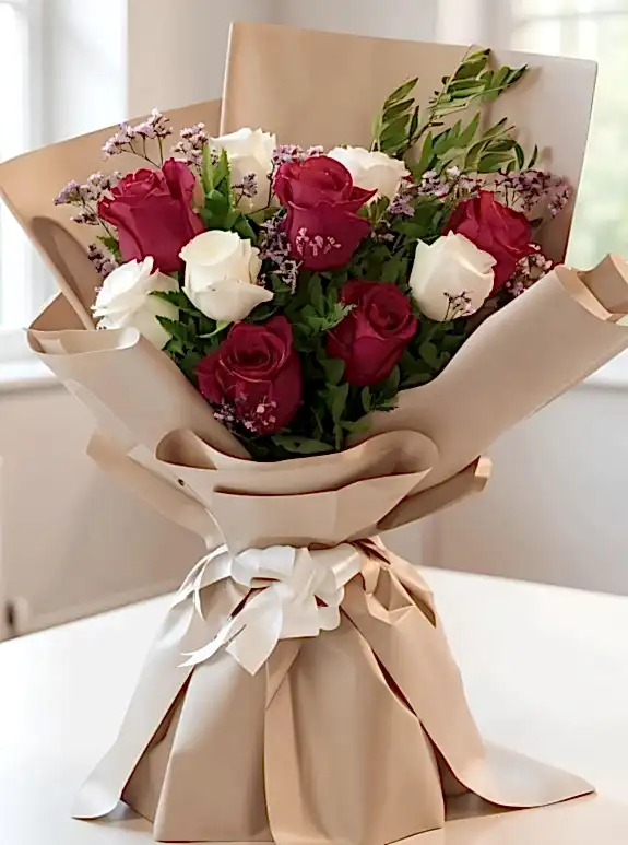 10 Tane Güllü Buket