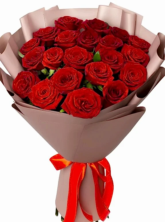 21 Adet Kırmızı Gül Buketi