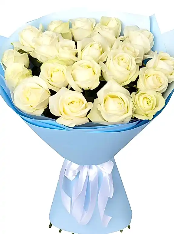 21 Beyaz Gül Buketi