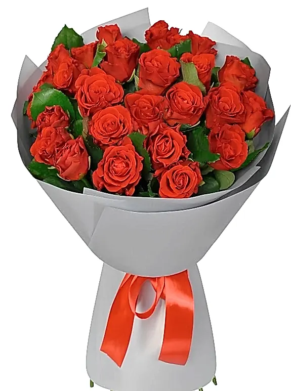25 Büyük Boy Kırmızı Gül Buketi