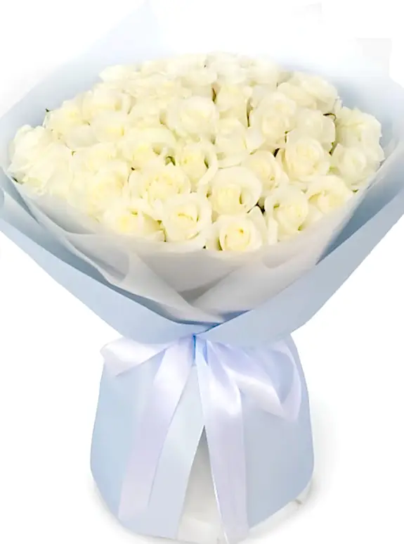 51 Adet Beyaz Gül Buketi