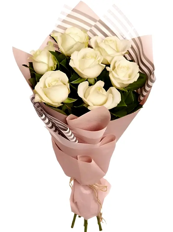 7 Adet Beyaz Gül Buketi