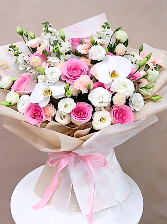 Büyük Pembe Gül Buketi