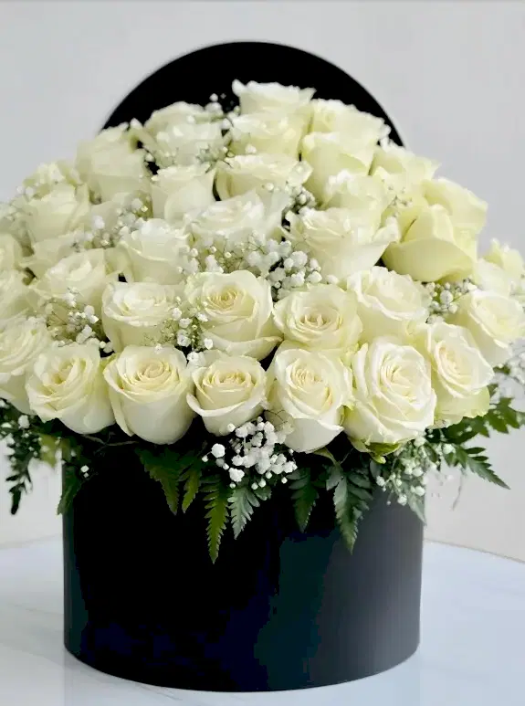 Kutuda 41 Beyaz Güller