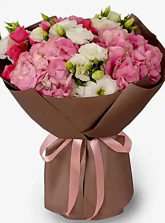 Ortanca ve Pembe Buket