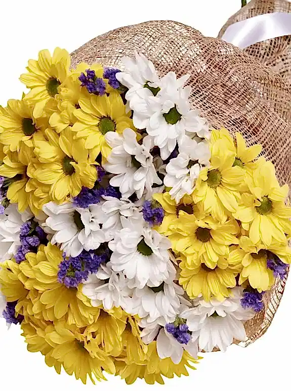 Sarı ve Beyaz Papatya Buketi